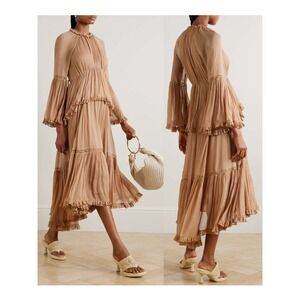 NWT Zimmermann Hypnotic Peplum Long Sleeve Flutter Dress $1,500 - Size 1 / US 6